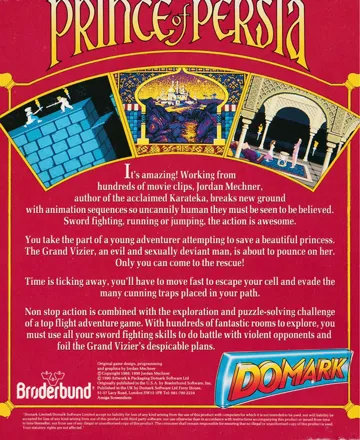 Prince De Perse (F) (1990) box cover back
